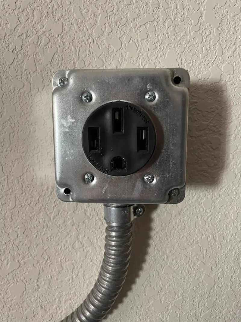 NEMA 14-50 outlet installed for Smart Home Electrical in Delmar